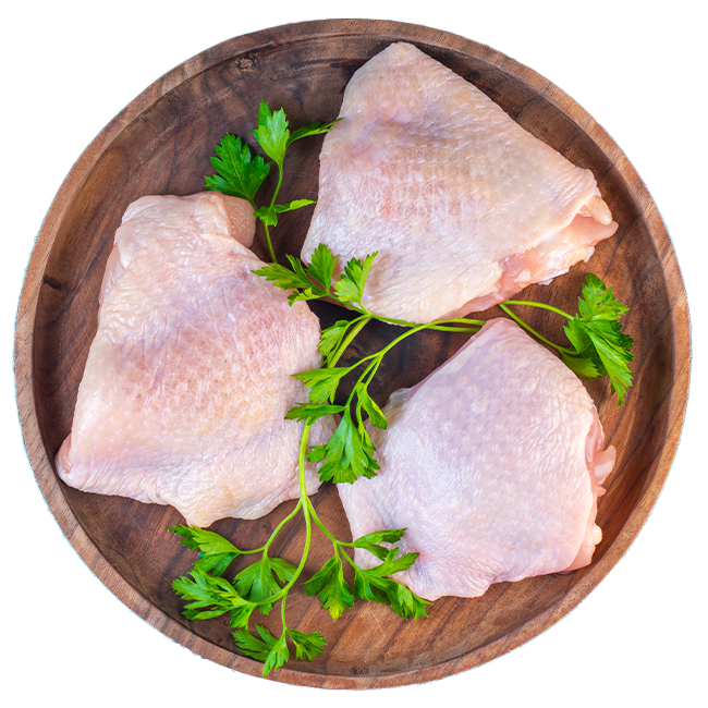 Plate of raw fresh chicken